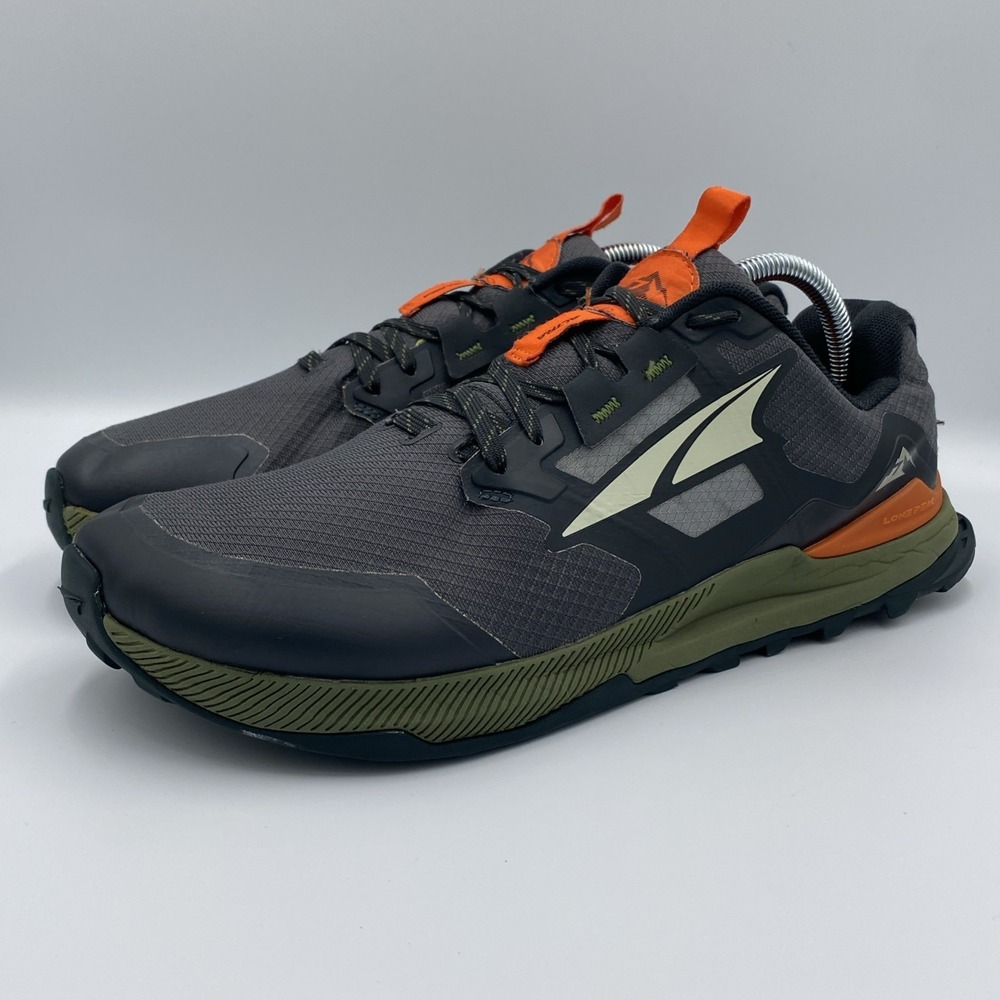 Altra Lone Peak 7 Trail Running Shoes Men's 10.5 Black Green Orange AL0A7R6H020